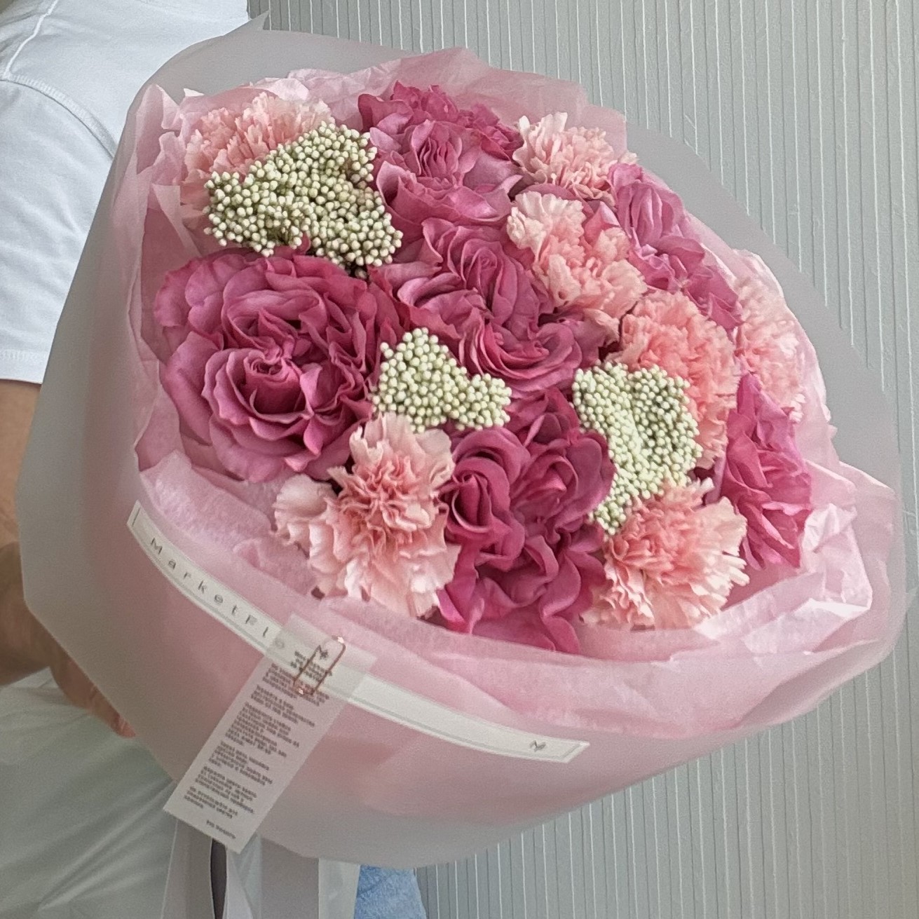 БУКЕТ ИЗ ПИОНОВИДНЫХ РОЗ