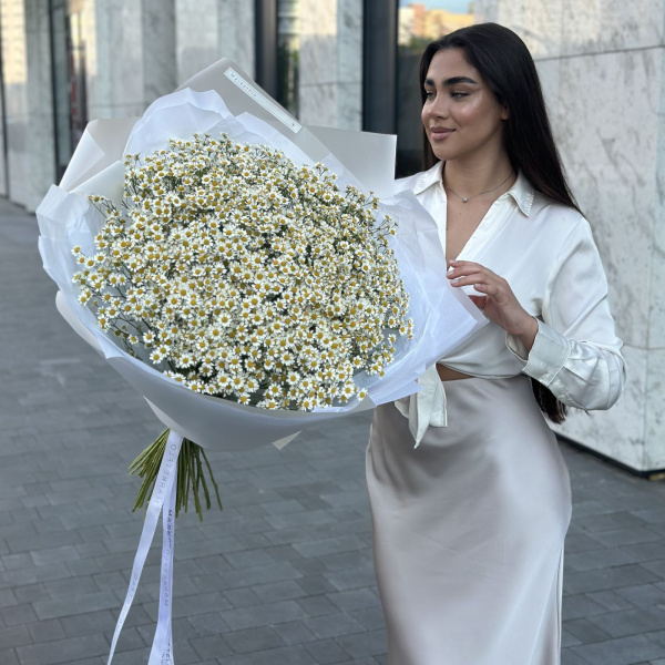БУКЕТ С РОМАШКАМИ МАТРИКАРИЯ
