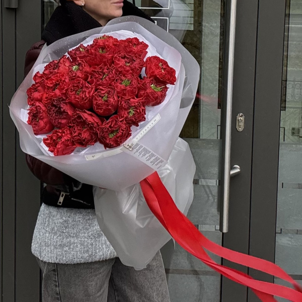 МОНОБУКЕТ ИЗ КРАСНЫХ РОЗ РЭД АЙ