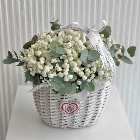 КОРЗИНА С ГИПСОФИЛОЙ