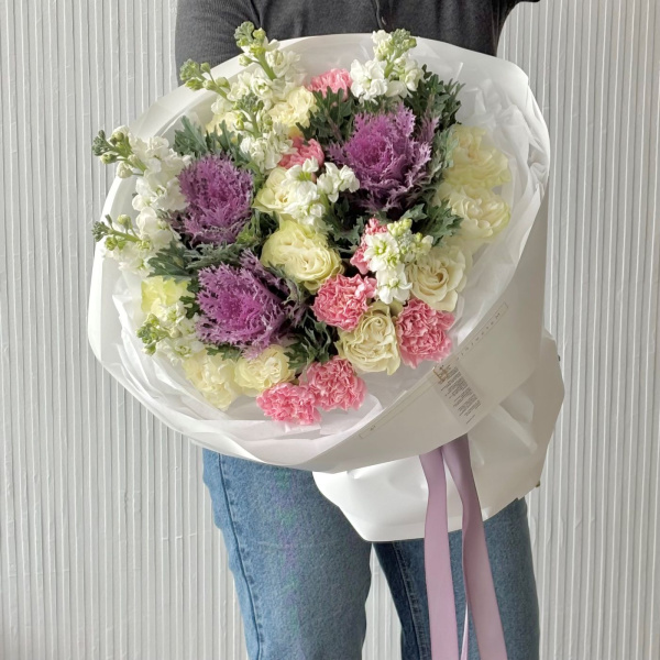 БУКЕТ С БРАССИКОЙ