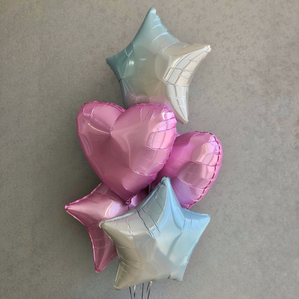 3 ЗВЕЗДЫ И 2 СЕРДЦА С ГЕЛИЕМ 3 ЗВЕЗДЫ И 2 СЕРДЦА С ГЕЛИЕМ