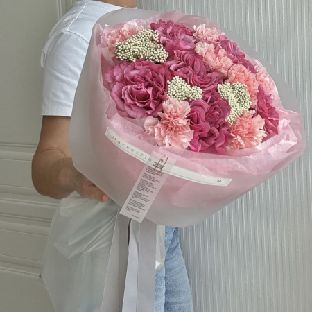 БУКЕТ ИЗ ПИОНОВИДНЫХ РОЗ