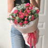 БУКЕТ ИЗ КУСТОВЫХ РОЗ И ЭВКАЛИПТА